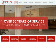 Tablet Screenshot of delsconstructionmn.com